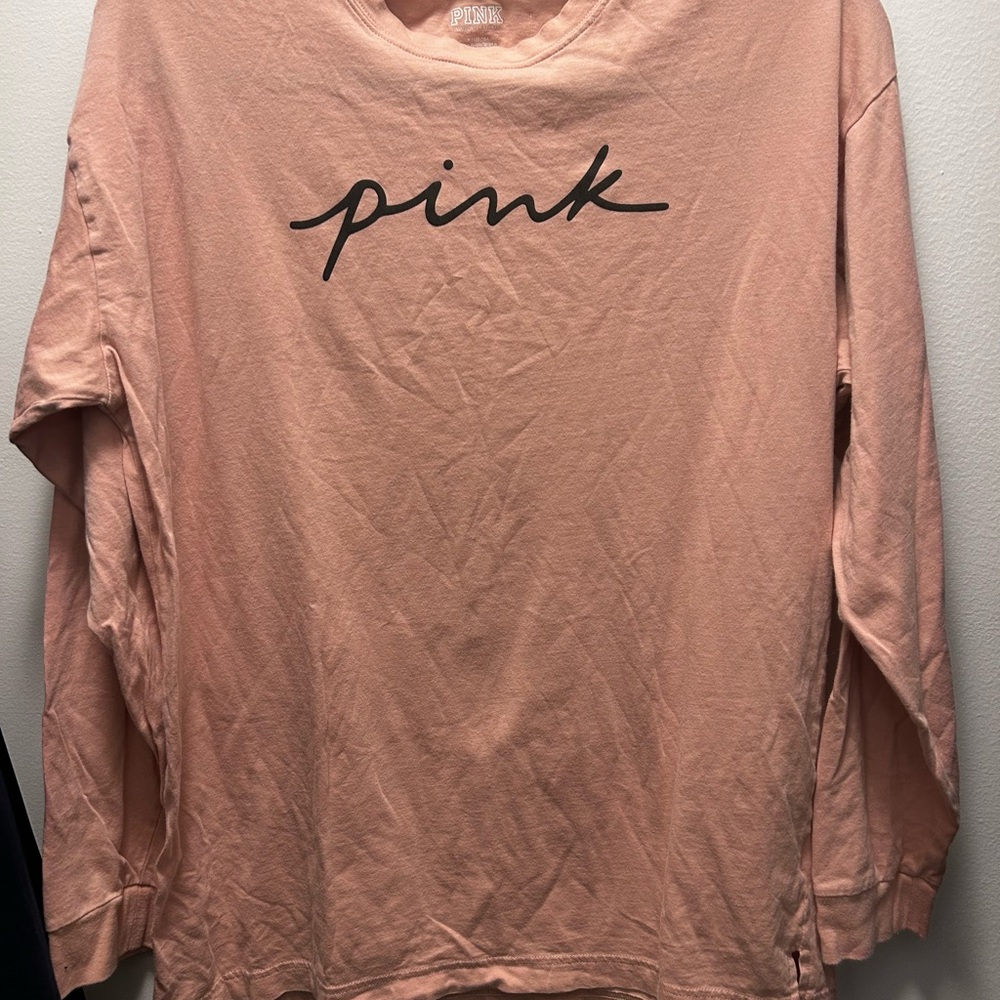 Pink Victoria's Secret Long Sleeve Shirt Sz M